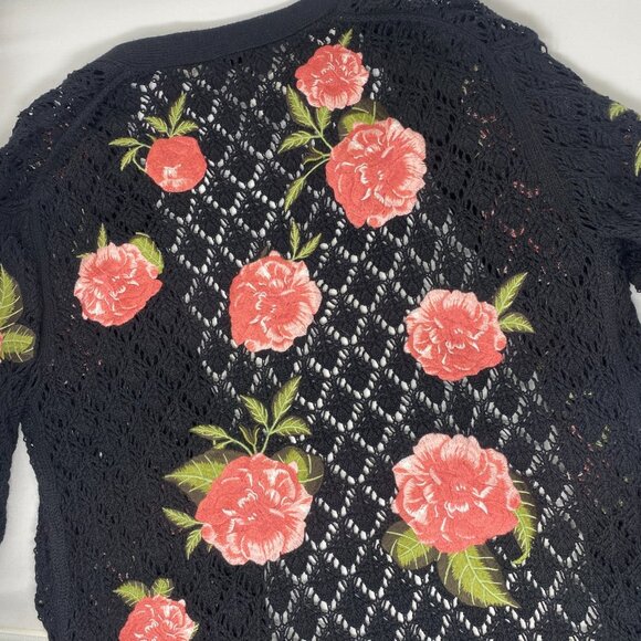 Alice + Olivia Bradford Embroidered Grandpa Floral Cardigan Medium NWT $595 - Picture 12 of 12